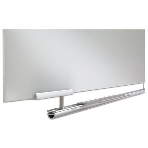 Image of Iceberg Clarity Glass Dry Erase Board with Aluminum Trim, 60" x 36", White Surface, Satin Aluminum Frame