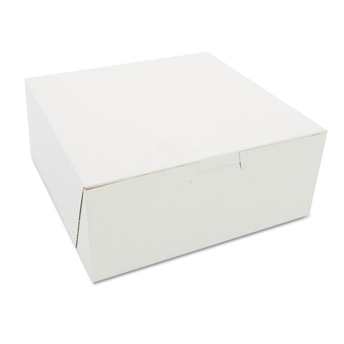 Image of SCT® White One-Piece Non-Window Bakery Boxes, 7 x 7 x 3, White, Paper, 250/Carton