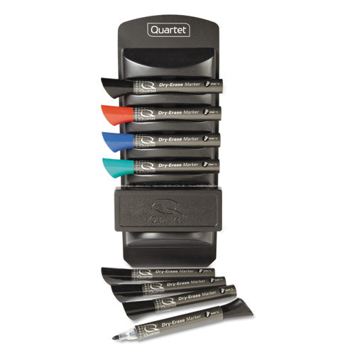 Image of Quartet® Marker Caddy Kit, Broad Chisel Tip, Assorted Colors, 8/set