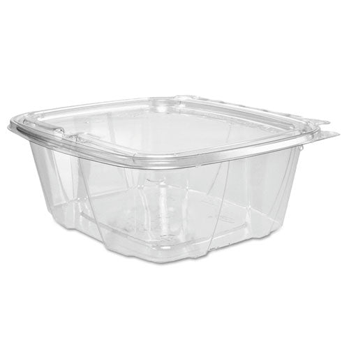 Image of Dart® ClearPac SafeSeal rPET Tamper-Resistant Container, ProPlanet Seal, Flat Lid, 32 oz, Clear, 100/Bag, 2 Bags/Carton