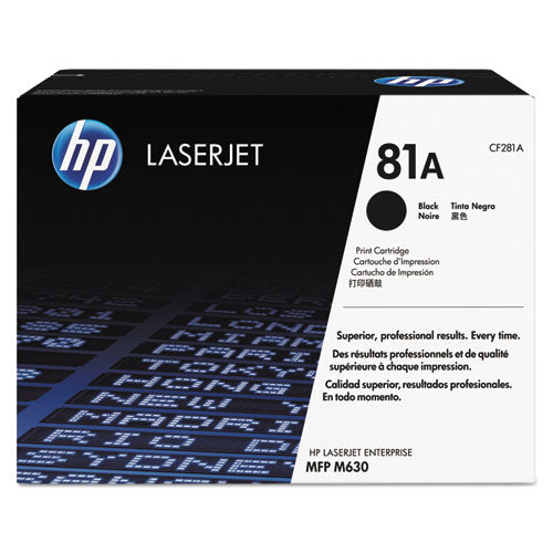 Image of HP HP 81a, (cf281a) Black Original Laserjet Toner Cartridge