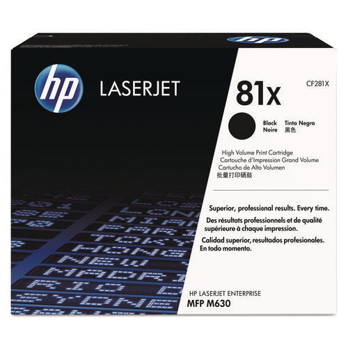 Image of HP HP 81x, (cf281x) High-Yield Black Original Laserjet Toner Cartridge