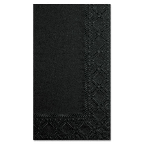 Image of Hoffmaster® Dinner Napkins, 2-Ply, 15 x 17, Black, 1000/Carton
