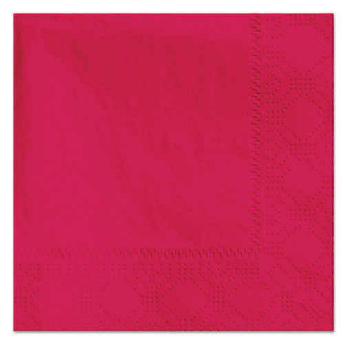 Image of Hoffmaster® Beverage Napkins, 2-Ply, 9 1/2 X 9 1/2, Red, 1000/carton