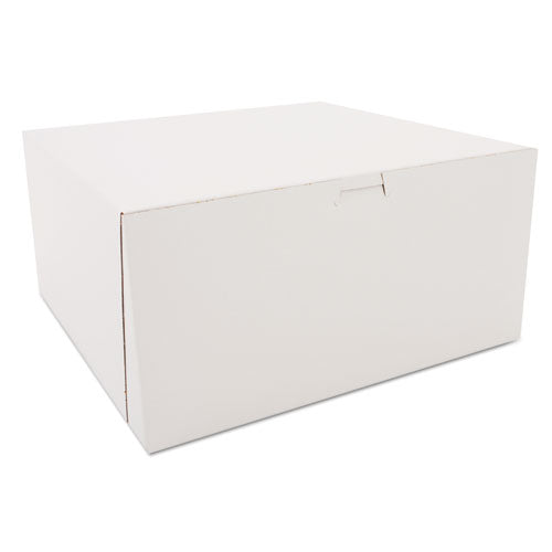Image of SCT® White One-Piece Non-Window Bakery Boxes, 12 x 12 x 6, White, Paper, 50/Carton