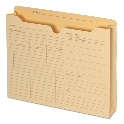 Image of Pendaflex® Preprinted Project Jackets, Straight Tab, Letter Size, Manila, 50/box