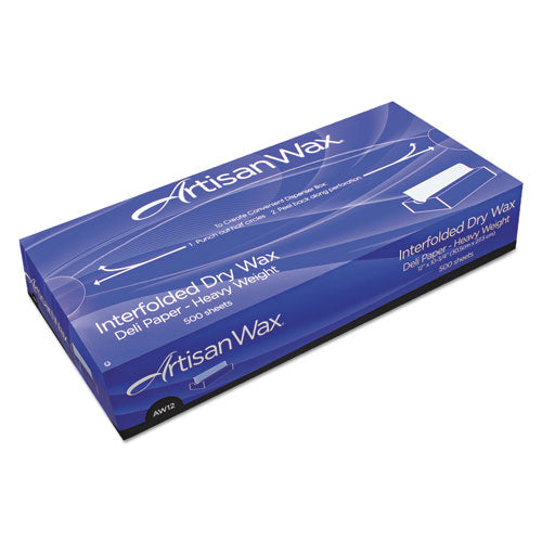 Image of Bagcraft Artisanwax Interfolded Dry Wax Deli Paper, 10 X 10.75, White, 500/box, 12 Boxes/carton