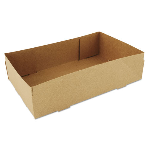 Image of SCT® 4-Corner Pop-Up Food and Drink Tray, 8.63 x 5.5 x 2.25, Brown, Paper, 500/Carton