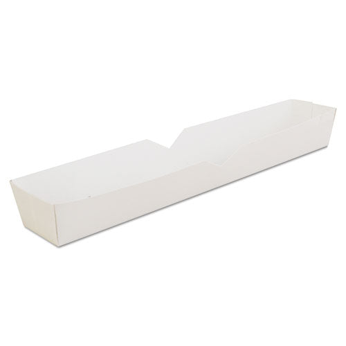 Image of SCT® Footlong Hot Dog Tray, 10.25 x 1.5 x 1.25, White, Paper, 500/Carton