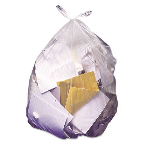 Image of Heritage High-Density Waste Can Liners, 56 gal, 22 mic, 43" x 48", Natural, 25 Bags/Roll, 6 Rolls/Carton
