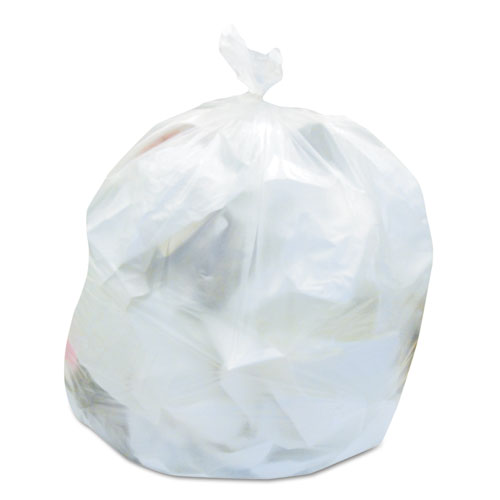 Image of Heritage High-Density Waste Can Liners, 30 gal, 8 mic, 30" x 37", Natural, 25 Bags/Roll, 20 Rolls/Carton