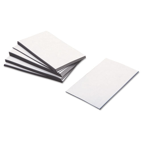 Image of ZEUS® Business Card Magnets, 2 X 3.5, White, Adhesive Coated, 25/pack