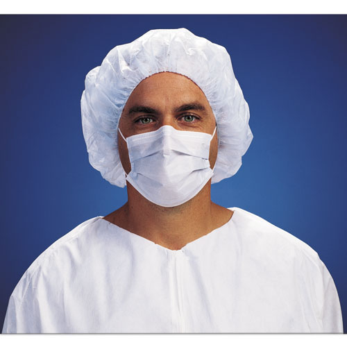 Image of Kimtech M5 Pleat Style Face Mask With Earloops, Regular, Blue, 50/bag, 10 Bags/carton