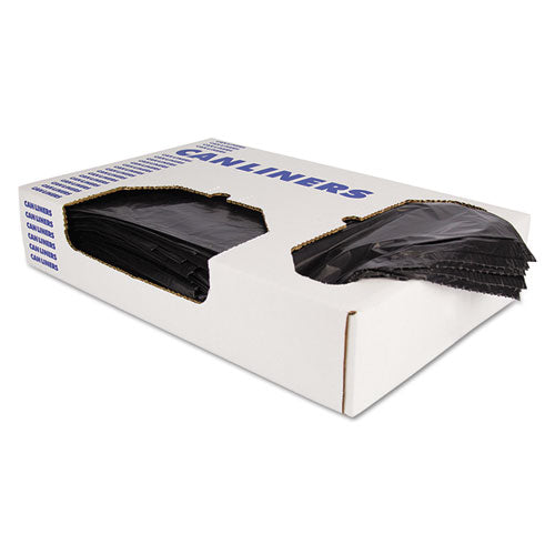 Image of Heritage Linear Low-Density Can Liners, 10 Gal, 0.9 Mil, 24" X 23", Black, 500/carton