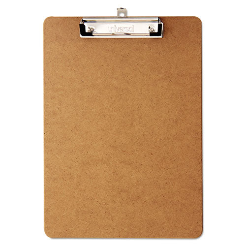 Image of Universal® Hardboard Clipboard with Low-Profile Clip, 0.5" Clip Capacity, Holds 8.5 x 11 Sheets, Brown, 6/Pack