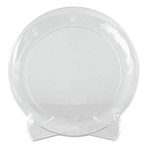 Image of WNA Designerware Plates, Plastic, 6" dia, Clear, 10/Pack, 18 Packs/Carton
