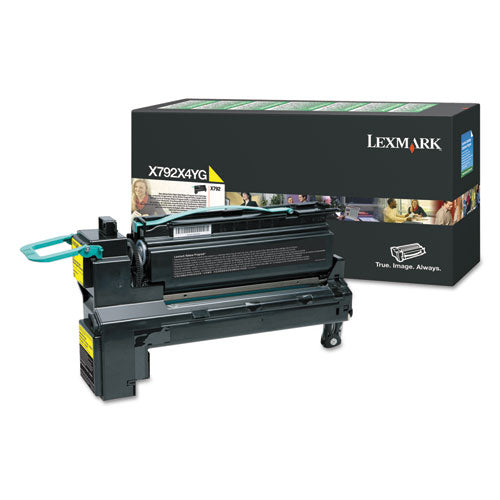 Image of Lexmark X792x4yg Return Program Extra High-Yield Toner, 20,000 Page-Yield, Yellow