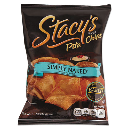 Image of Stacy's® Pita Chips, 1.5 Oz Bag, Original, 24/carton