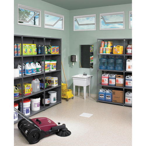 Image of Tennsco Closed Commercial Steel Shelving, Six-Shelf, 36w x 12d x 75h, Medium Gray