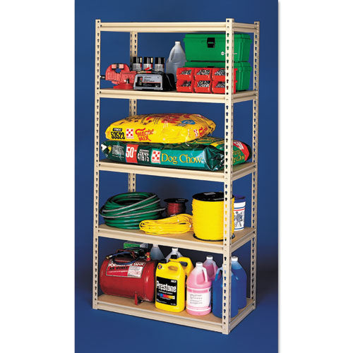Image of Tennsco Stur-D-Stor Shelving, Five-Shelf, 36.5w x 18.5d x 72h, Sand
