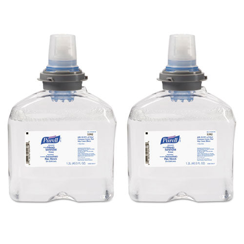 Image of PURELL® Advanced Hand Sanitizer TFX Refill, Foam, 1,200 mL, Unscented, 2/Carton