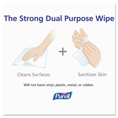 Image of PURELL® Hand Sanitizer Wipes Wall Mount Dispenser, 1,200/1,500 Wipe Capacity, 13.3 X 11 X 10.88, White