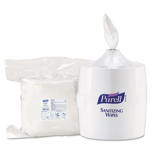 Image of PURELL® Hand Sanitizer Wipes Wall Mount Dispenser, 1,200/1,500 Wipe Capacity, 13.3 X 11 X 10.88, White
