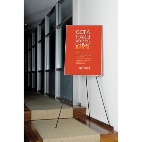 Image of Universal® Instant Setup Foldaway Easel, Adjusts 15" To 61" High, Steel, Black