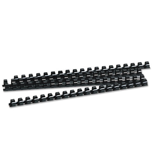 Image of Fellowes® Plastic Comb Bindings, 1/2" Diameter, 90 Sheet Capacity, Black, 100/Pack