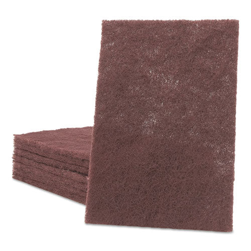 Image of Scotch-Brite PROFESSIONAL General Purpose Hand Pad, 6 X 9, Maroon, 20/box, 3 Boxes/carton