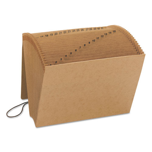 Image of Smead Indexed Expanding Kraft Files, 31 Sections, Elastic Cord Closure, 1/15-Cut Tabs, Letter Size, Kraft