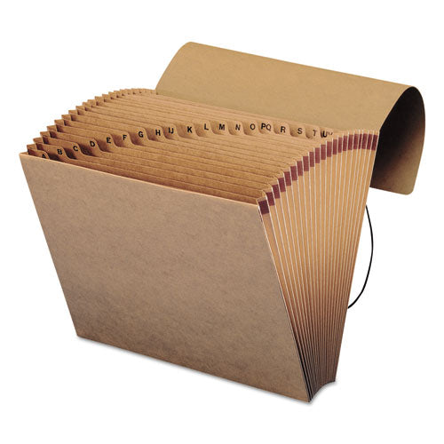 Image of Smead Indexed Expanding Kraft Files, 21 Sections, Elastic Cord Closure, 1/21-Cut Tabs, Letter Size, Kraft