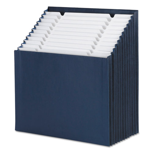 Image of Smead Stadium File, 12 Sections, 1/12-Cut Tabs, Letter Size, Navy
