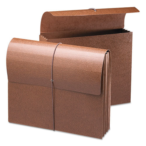 Image of Smead Classic Expanding Wallets, 3.5" Expansion, 1 Section, Elastic Cord Closure, Letter Size, Redrope