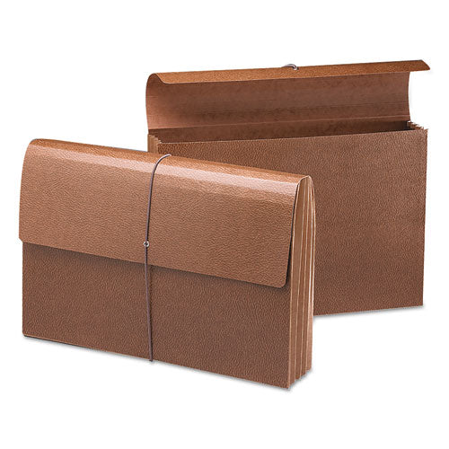 Image of Smead Classic Expanding Wallets, 3.5" Expansion, 1 Section, Elastic Cord Closure, Legal Size, Redrope