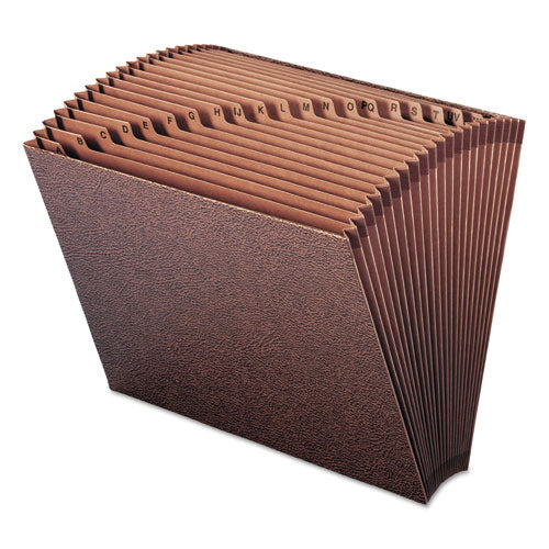 Image of Smead TUFF Expanding Open-Top Stadium File, 21 Sections, 1/21-Cut Tabs, Letter Size, Redrope