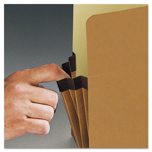 Image of Smead Classic Expanding Wallets, 3.5" Expansion, 1 Section, Elastic Cord Closure, Legal Size, Redrope