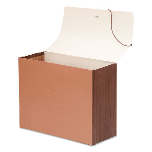 Image of Smead TUFF Expanding Wallets, 7" Expansion, 1 Section, Elastic Cord Closure, Letter Size, Redrope