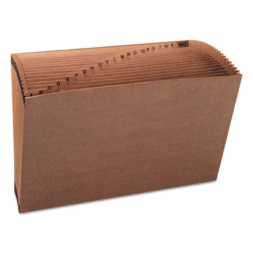 Image of Smead TUFF Expanding Open-Top Stadium File, 21 Sections, 1/21-Cut Tabs, Legal Size, Redrope