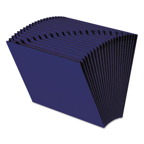 Image of Smead Heavy-Duty Indexed Expanding Open Top Color Files, 21 Sections, 1/21-Cut Tabs, Letter Size, Navy Blue