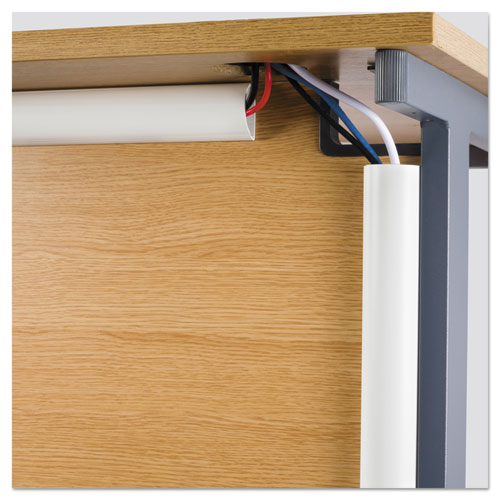 Image of D-Line® Decorative Mini Cord Cover, 60" X 1.25" X 0.5" Covers, White