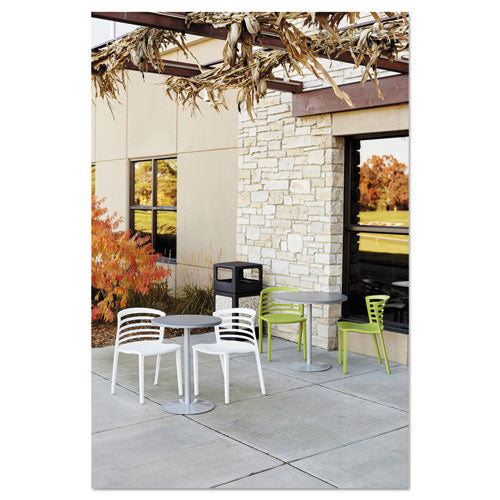 Image of Safco® Canmeleon Aggregate Panel Receptacles, Side-Open, 38 gal, Polyethylene, Black