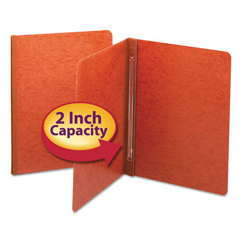 Image of Smead Prong Fastener Premium Pressboard Report Cover, Two-Piece Prong Fastener, 3" Capacity, 8.5 X 11, Red/red