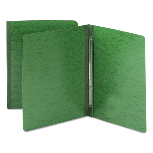 Image of Smead Prong Fastener Premium Pressboard Report Cover, Two-Piece Prong Fastener, 3" Capacity, 8.5 X 11, Green/green
