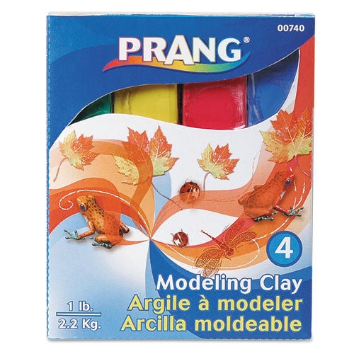 Image of Prang® Modeling Clay Assortment, 0.25 Lb Each, Blue, Green, Red, Yellow, 1 Lb