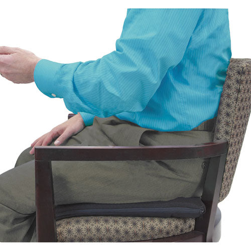 Image of Master Caster® The Comfortmakers Deluxe Seat/back Cushion, Memory Foam, 17 X 2.75 X 17.5, Black