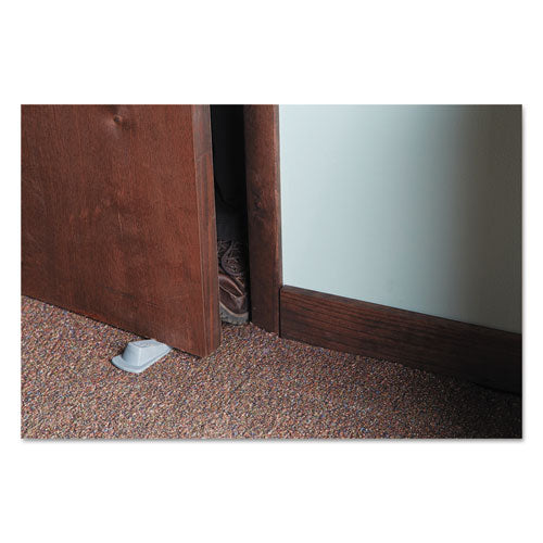 Image of Master Caster® Big Foot Doorstop, No Slip Rubber Wedge, 2.25w X 4.75d X 1.25h, Gray, 2/pack