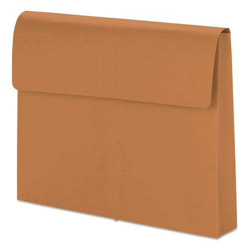 Image of Smead Expanding Wallet with Hook and Loop Closure, 2" Expansion, 1 Section, Hook/Loop Closure, Letter Size, Redrope