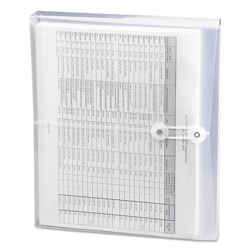 Image of Smead Poly String and Button Interoffice Envelopes, Open-Side (Horizontal), 9.75 x 11.63, Clear, 5/Pack