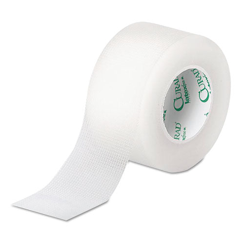 Image of Curad® Transparent Surgical Tape, Heavy-Duty, Acrylic/Cloth, 1" x 10 yds, Matte Clear, 12/Pack